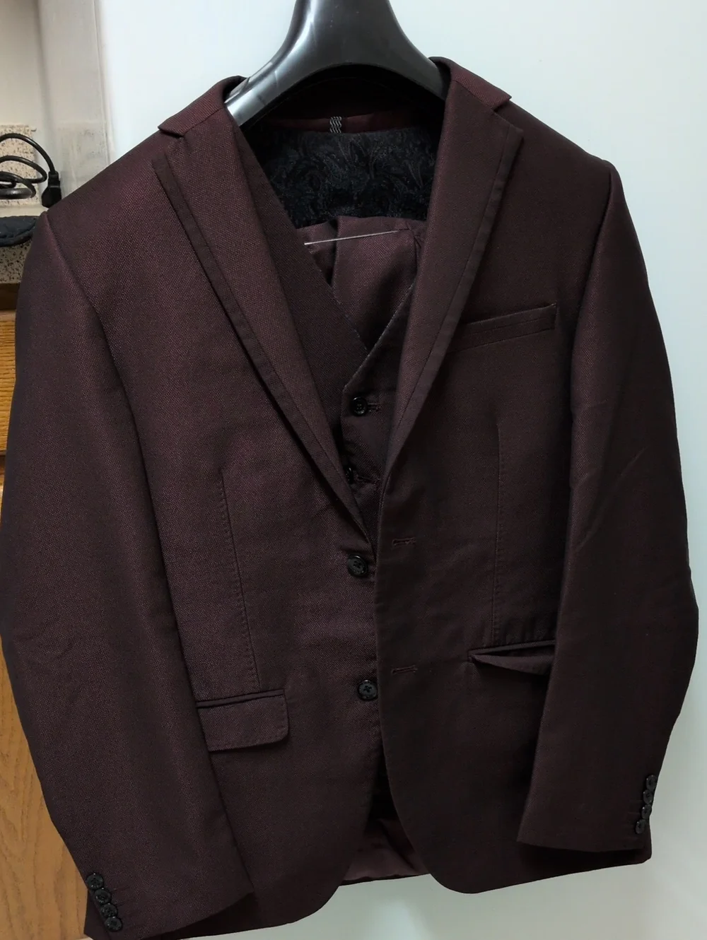 Men's Classic Dark Maroon Suit
